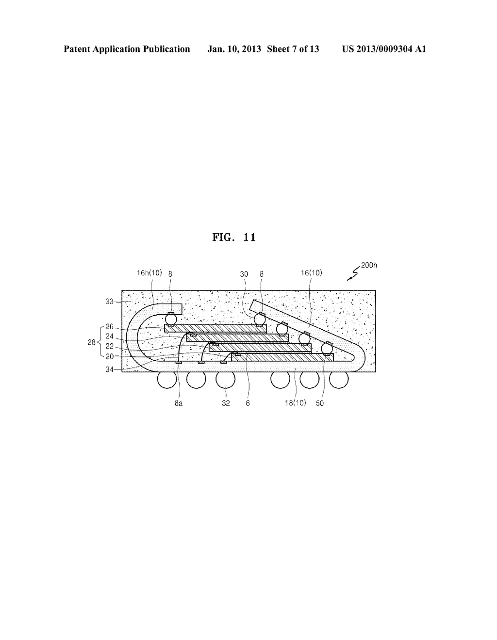 CHIP-STACKED SEMICONDUCTOR PACKAGE - diagram, schematic, and image 08