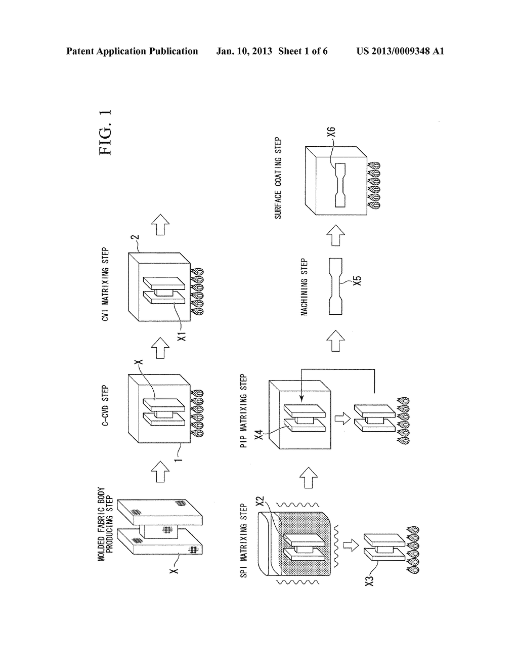 POWDER MATERIAL IMPREGNATION METHOD AND METHOD FOR PRODUCING     FIBER-REINFORCED COMPOSITE MATERIAL - diagram, schematic, and image 02