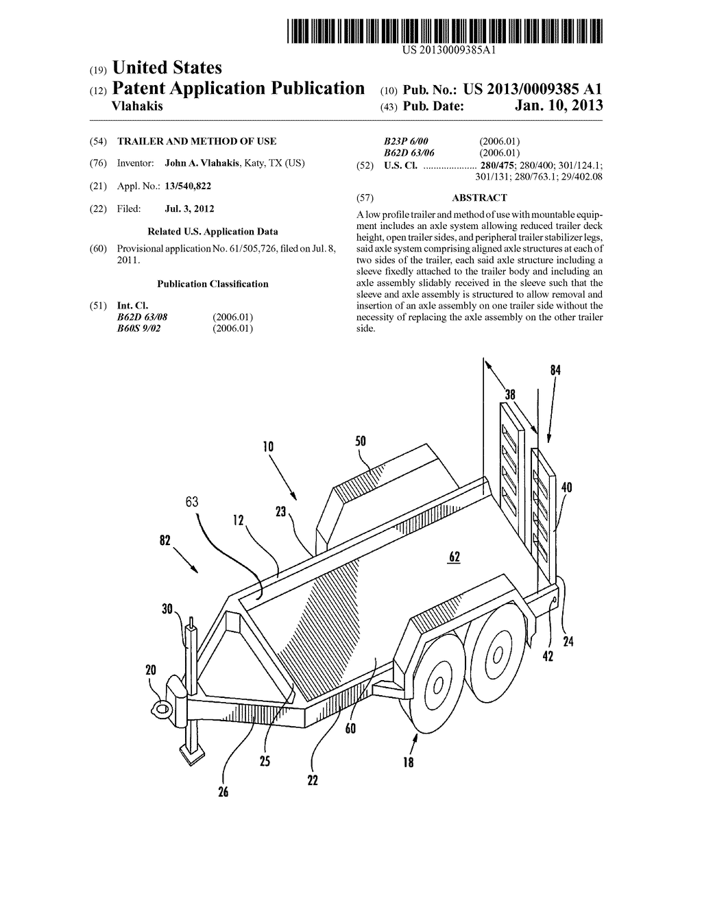 Trailer and Method of Use - diagram, schematic, and image 01