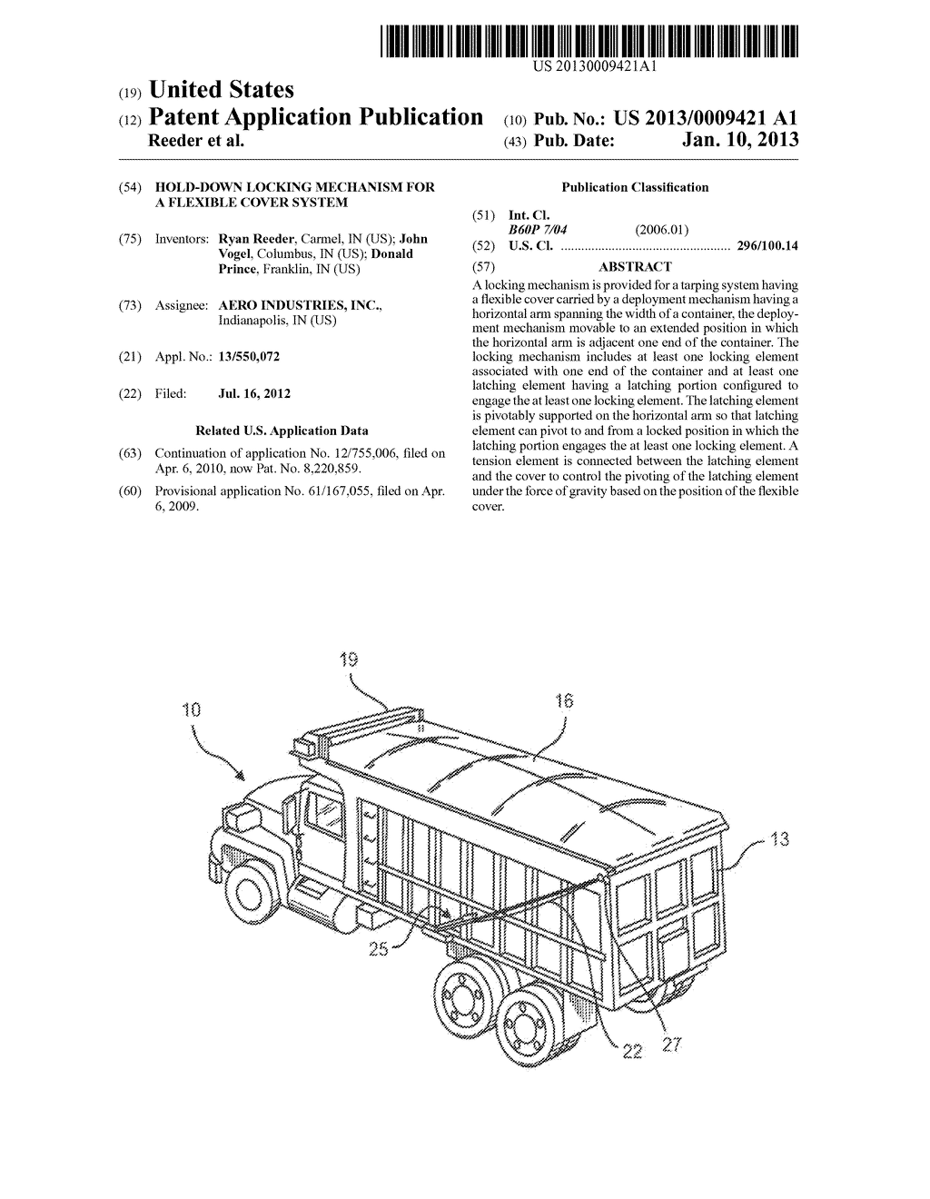 Hold-down Locking Mechanism for a Flexible Cover System - diagram, schematic, and image 01