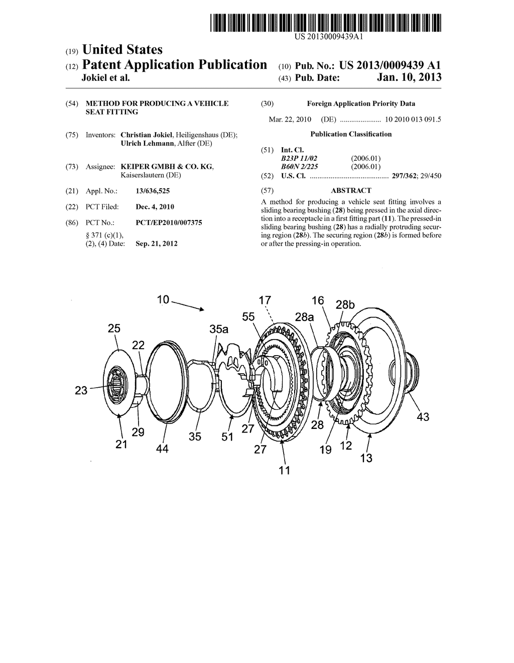 METHOD FOR PRODUCING A VEHICLE SEAT FITTING - diagram, schematic, and image 01