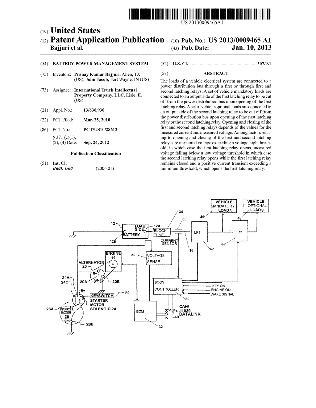 BATTERY POWER MANAGEMENT SYSTEM - diagram, schematic, and image 01