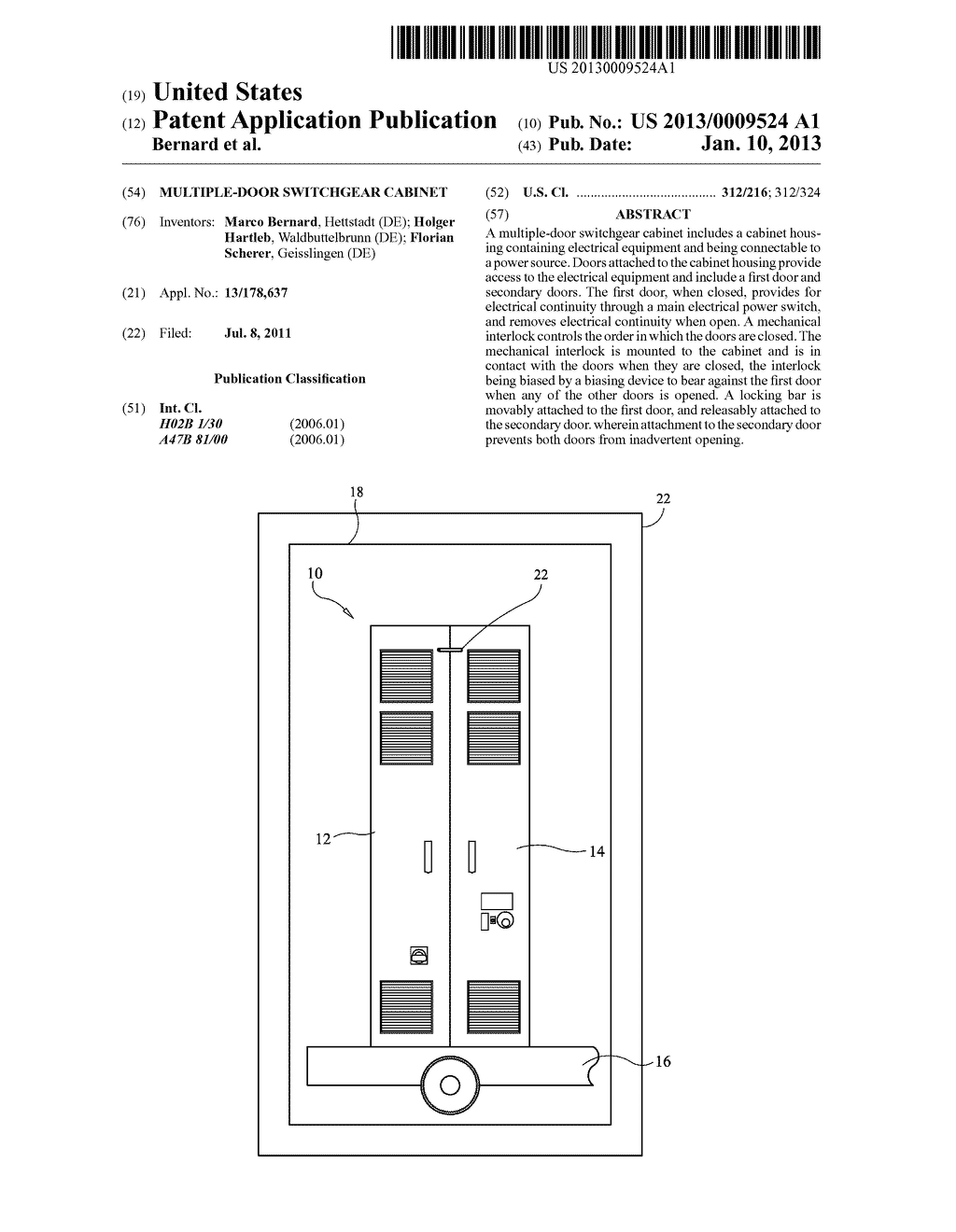 Multiple-Door Switchgear Cabinet - diagram, schematic, and image 01