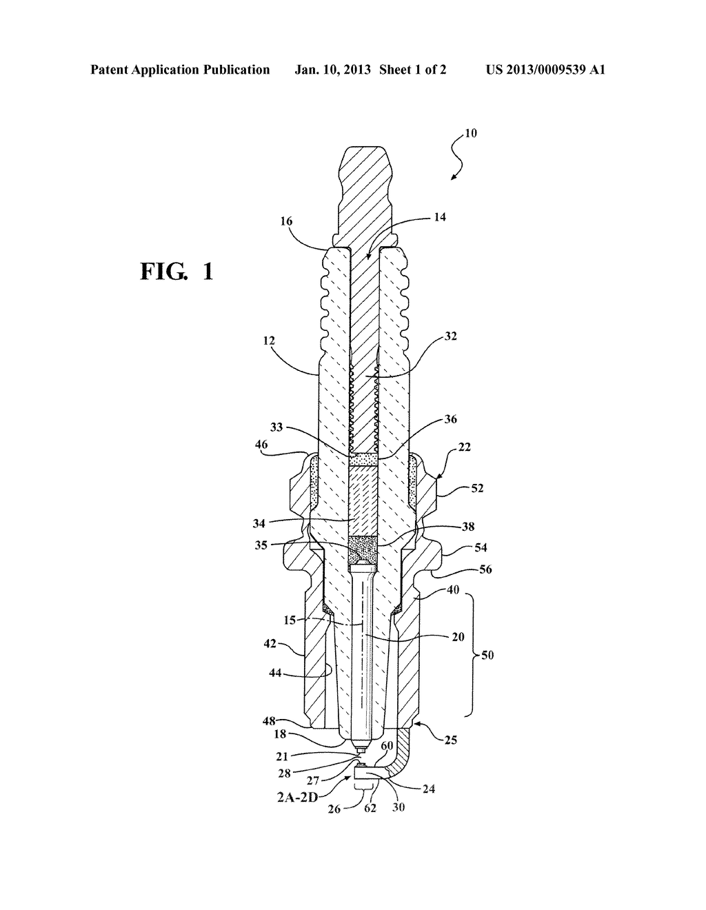 SPARK IGNITION DEVICE AND GROUND ELECTRODE THEREFOR AND METHODS OF     CONSTRUCTION THEREOF - diagram, schematic, and image 02