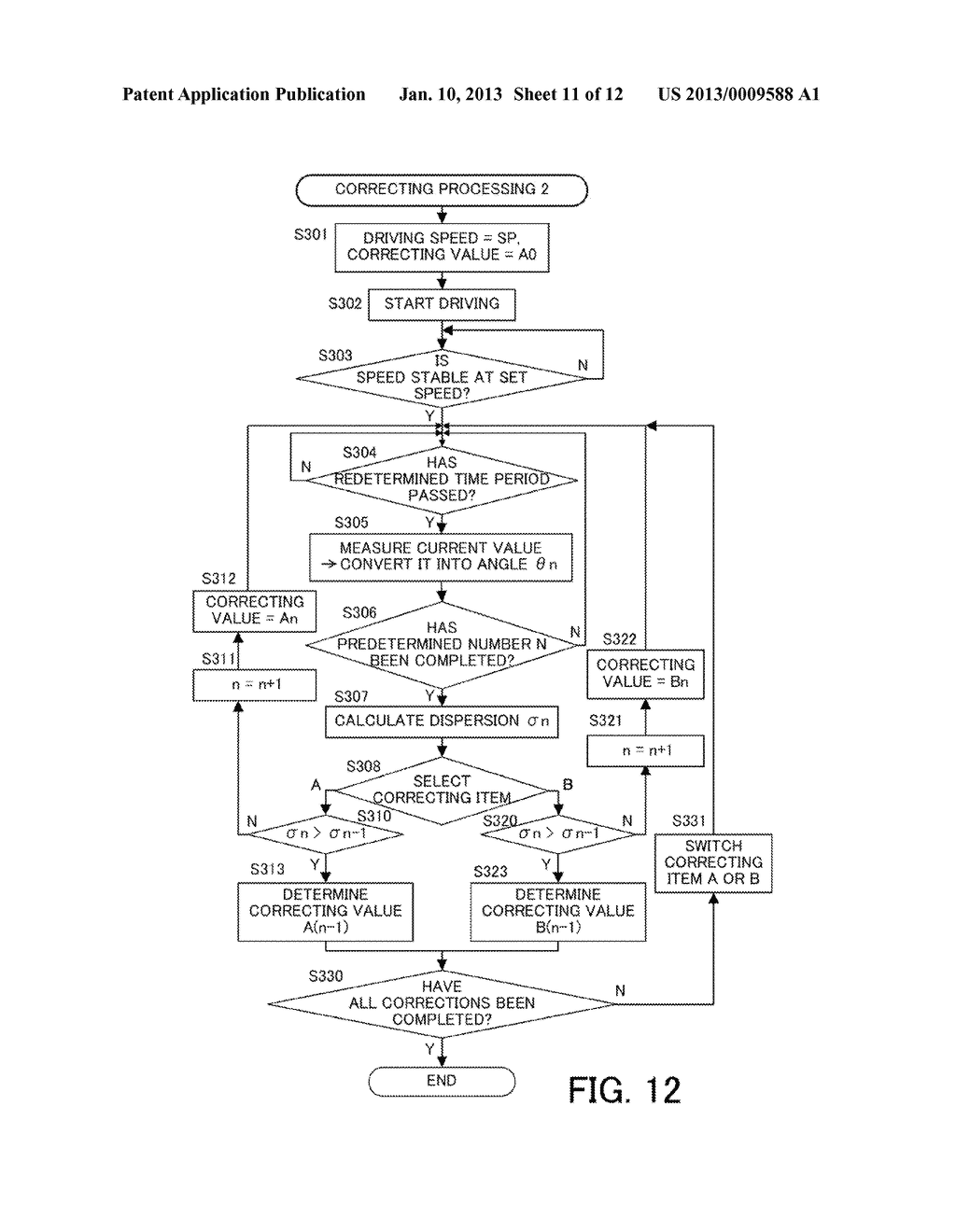 DRIVE CONTROLLING APPARATUS AND DRIVE CONTROLLING METHOD FOR STEPPING     MOTOR, DRIVE CONTROLLING SYSTEM, AND OPTICAL APPARATUS - diagram, schematic, and image 12