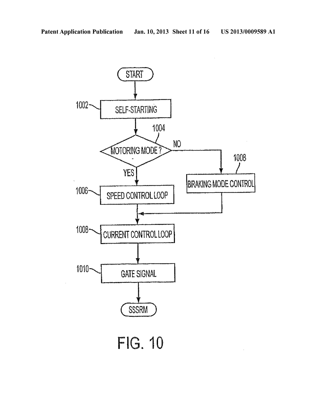 SYSTEM AND METHOD FOR CONTROLLING FOUR-QUADRANT OPERATION OF A SWITCHED     RELUCTANCE MOTOR DRIVE THROUGH A SINGLE CONTROLLABLE SWITCH - diagram, schematic, and image 12