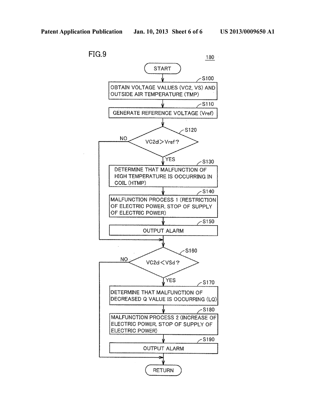 VOLTAGE DETECTOR, MALFUNCTION DETECTING DEVICE, CONTACTLESS POWER     TRANSMITTING DEVICE, CONTACTLESS POWER RECEIVING DEVICE, AND VEHICLE - diagram, schematic, and image 07