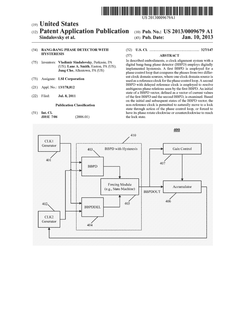 BANG-BANG PHASE DETECTOR WITH HYSTERESIS - diagram, schematic, and image 01