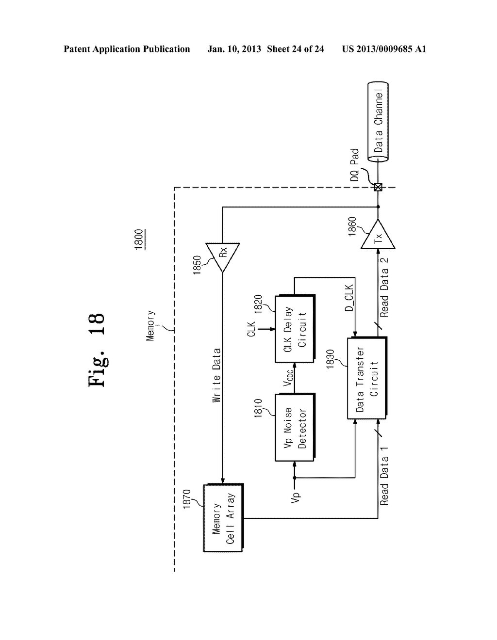 DATA TRANSFER CIRCUIT AND METHOD WITH COMPENSATED CLOCK JITTER - diagram, schematic, and image 25