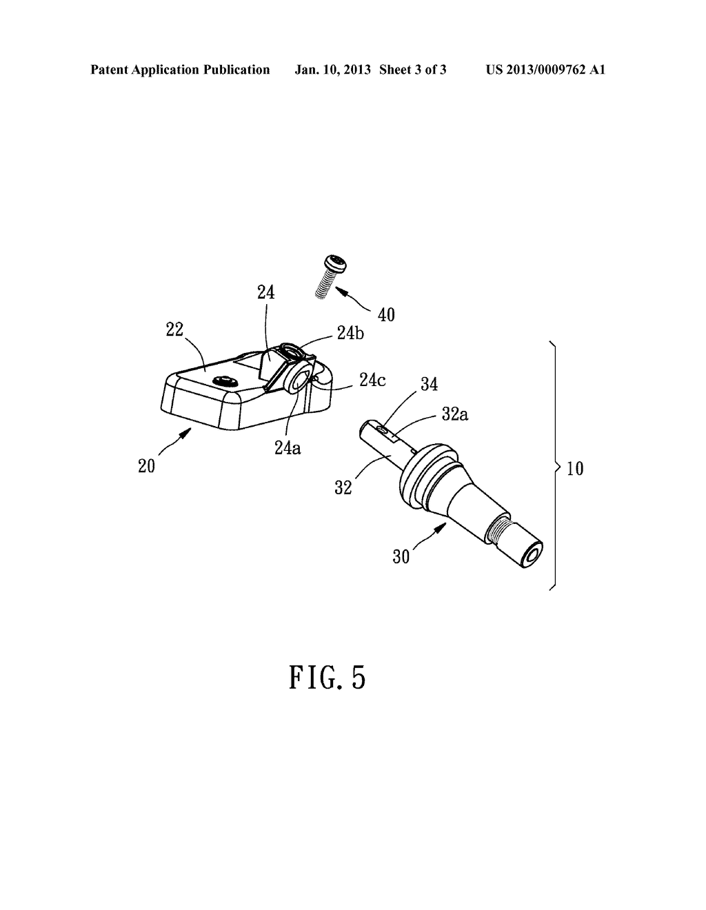 TIRE PRESSURE SENSOR AND NOZZLE ASSEMBLY - diagram, schematic, and image 04