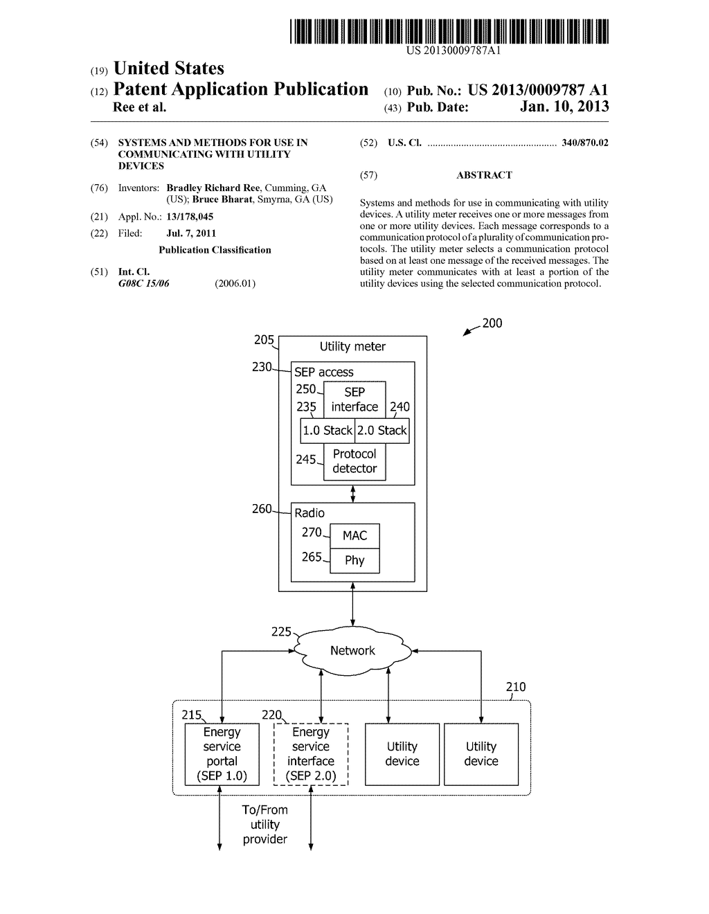 SYSTEMS AND METHODS FOR USE IN COMMUNICATING WITH UTILITY DEVICES - diagram, schematic, and image 01