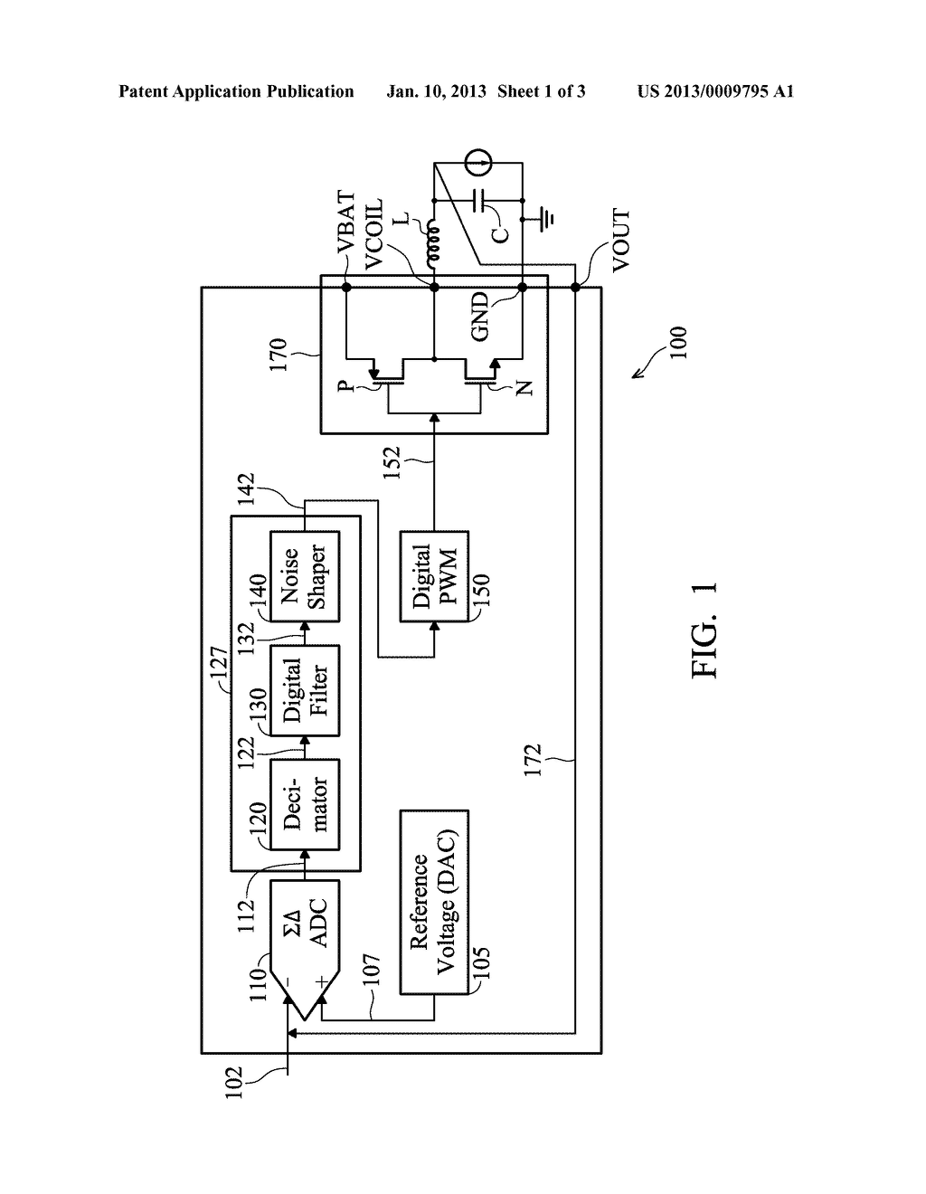 NOISE SHAPING FOR DIGITAL PULSE-WIDTH MODULATORS - diagram, schematic, and image 02