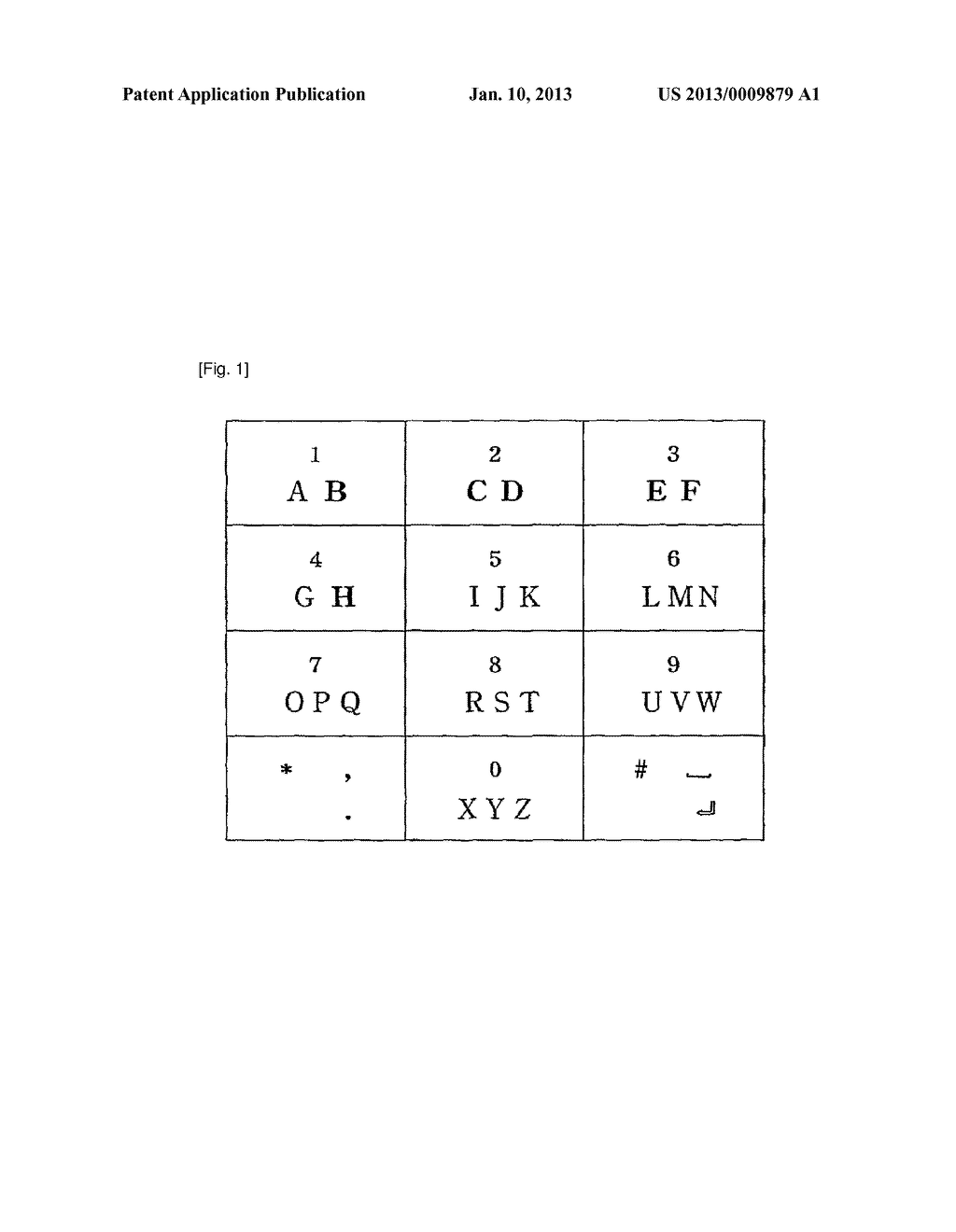 LAYOUT FOR LETTERS OF THE ENGLISH ALPHABET ON THE KEYPAD OF A MOBILE PHONE - diagram, schematic, and image 02