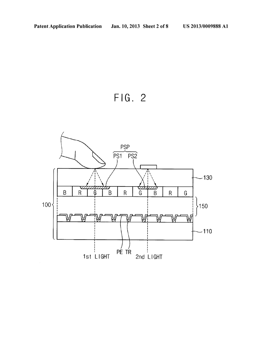 METHOD OF DRIVING TOUCH SENSING DISPLAY PANEL AND DISPLAY APPARATUS FOR     PERFORMING THE SAME - diagram, schematic, and image 03