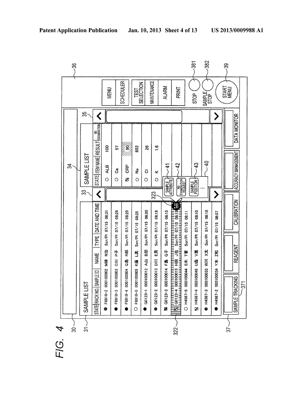 AUTOMATIC ANALYZING DEVICE, INFORMATION DISPLAY METHOD THEREOF, AND     INFORMATION DISPLAY SYSTEM - diagram, schematic, and image 05