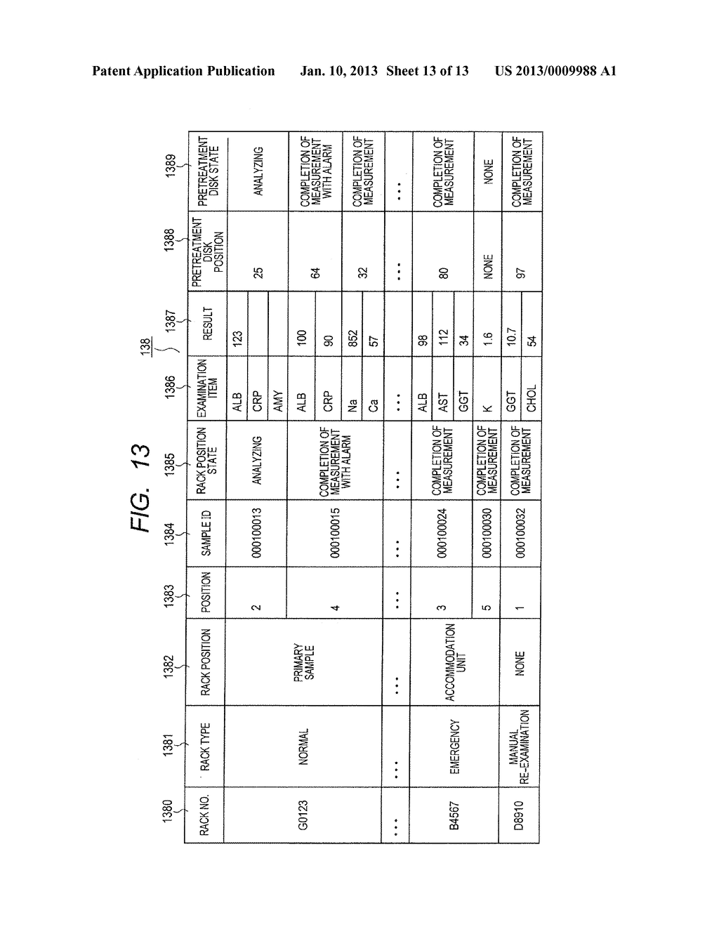 AUTOMATIC ANALYZING DEVICE, INFORMATION DISPLAY METHOD THEREOF, AND     INFORMATION DISPLAY SYSTEM - diagram, schematic, and image 14