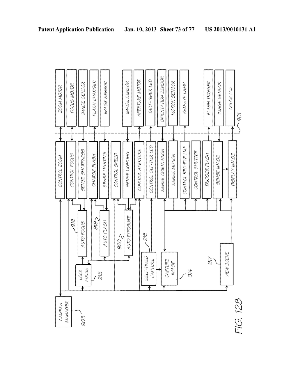 PORTABLE DEVICE WITH IMAGE SENSOR AND QUAD-CORE PROCESSOR FOR MULTI-POINT     FOCUS IMAGE CAPTURE - diagram, schematic, and image 74