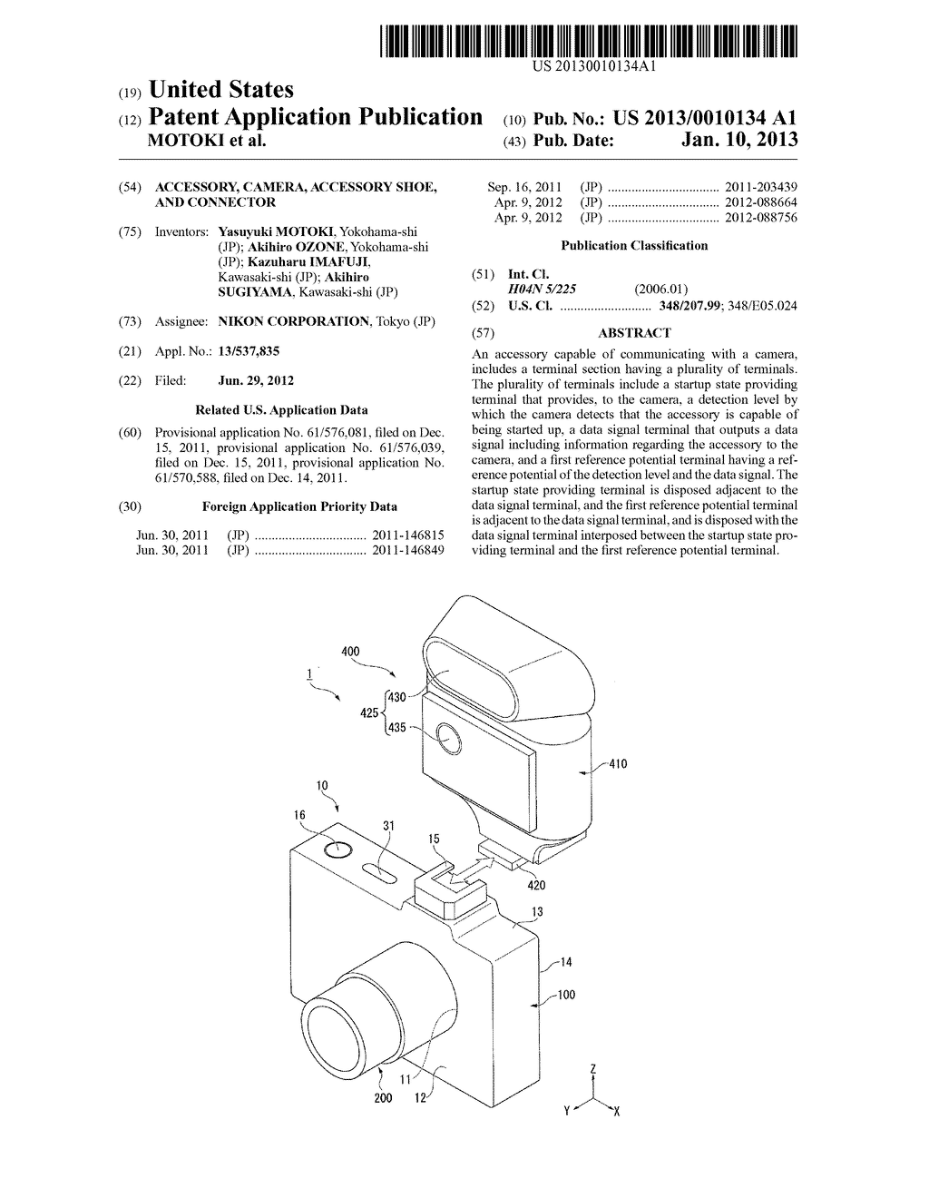 ACCESSORY, CAMERA, ACCESSORY SHOE, AND CONNECTOR - diagram, schematic, and image 01