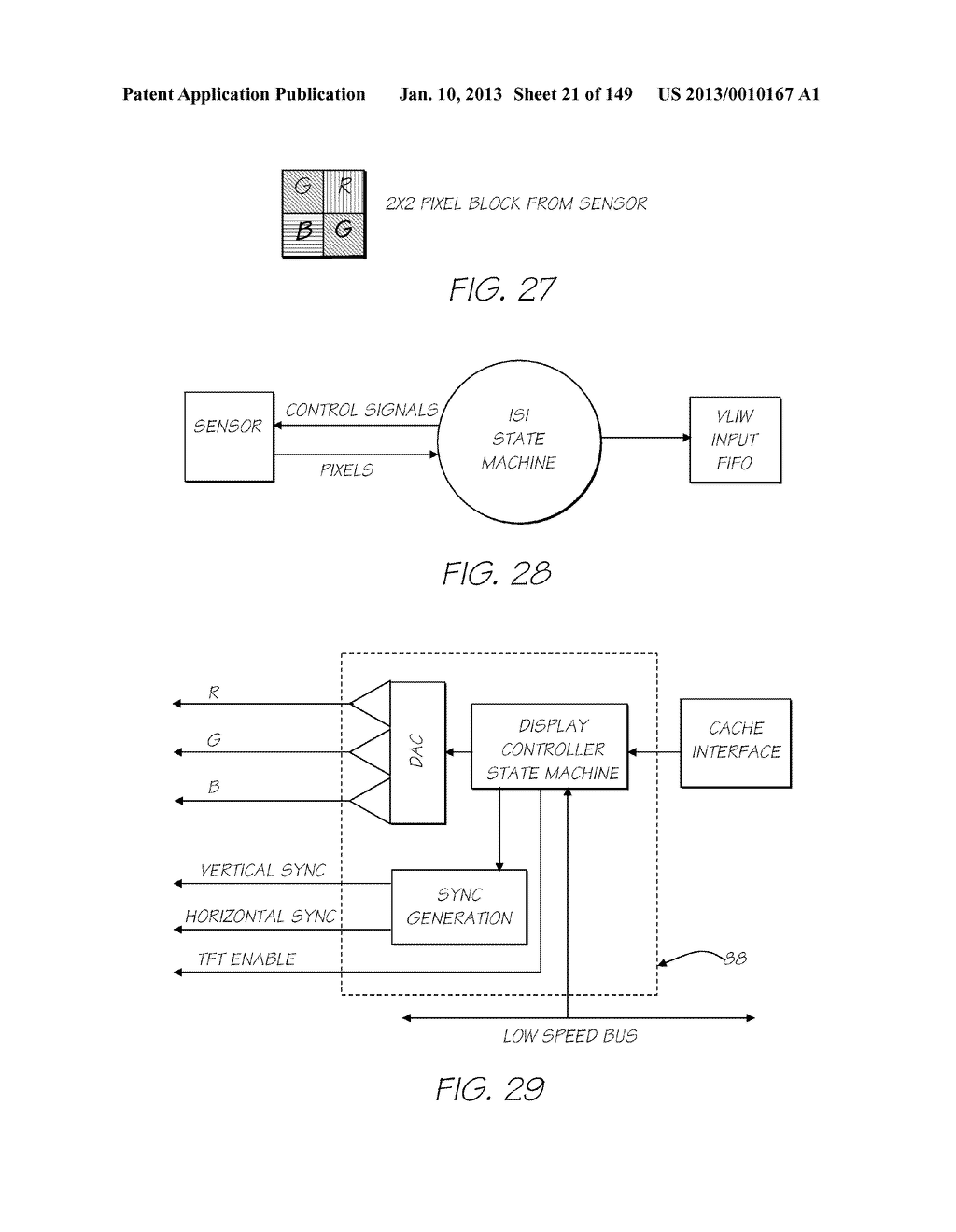 HANDHELD IMAGING DEVICE WITH IMAGE PROCESSOR AND IMAGE SENSOR INTERFACE     PROVIDED ON SHARED SUBSTRATE - diagram, schematic, and image 22