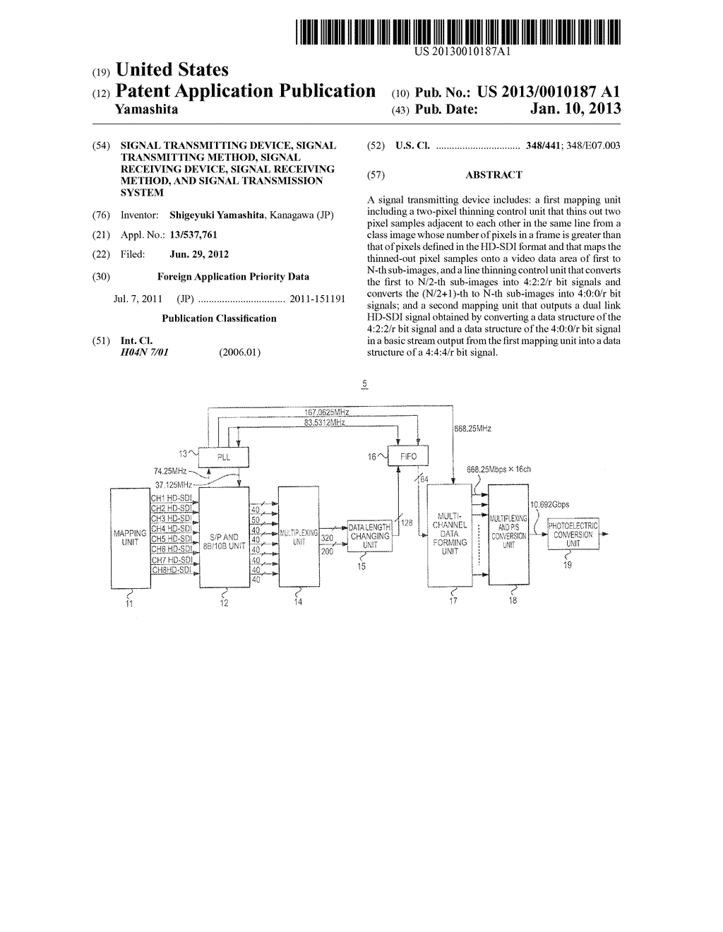 SIGNAL TRANSMITTING DEVICE, SIGNAL TRANSMITTING METHOD, SIGNAL RECEIVING     DEVICE, SIGNAL RECEIVING METHOD, AND SIGNAL TRANSMISSION SYSTEM - diagram, schematic, and image 01