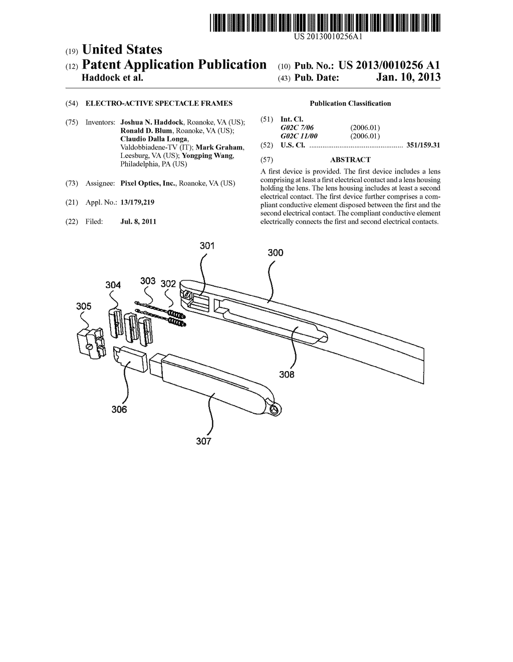 ELECTRO-ACTIVE SPECTACLE FRAMES - diagram, schematic, and image 01