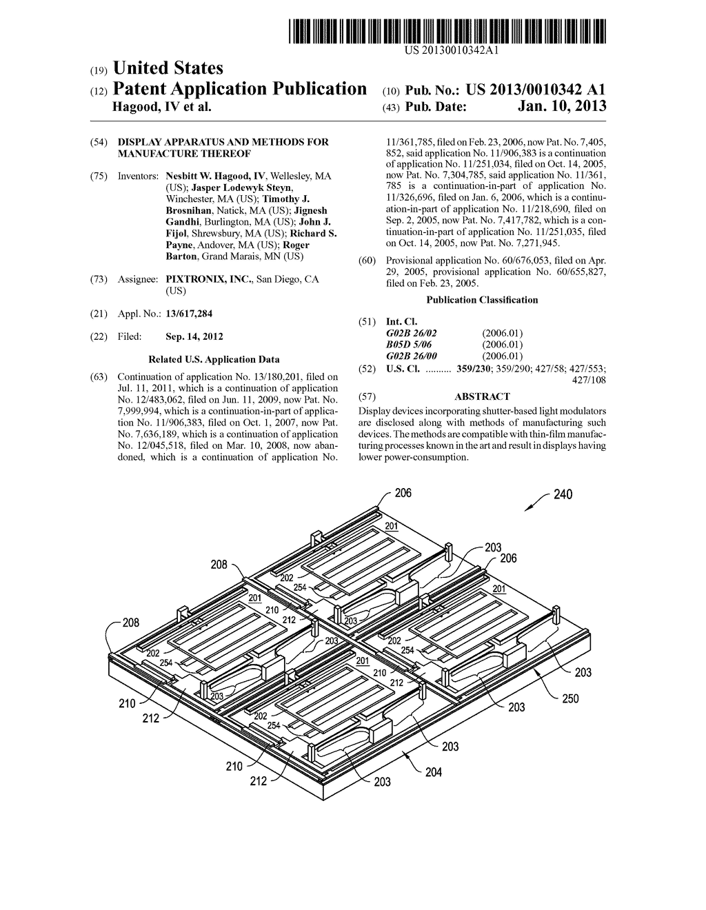 DISPLAY APPARATUS AND METHODS FOR MANUFACTURE THEREOF - diagram, schematic, and image 01