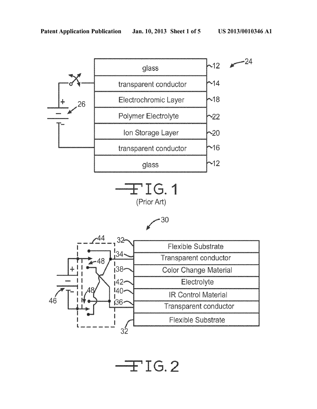 Electrochromic Device Capable of Controlling Visible and Infrared     Radiations - diagram, schematic, and image 02