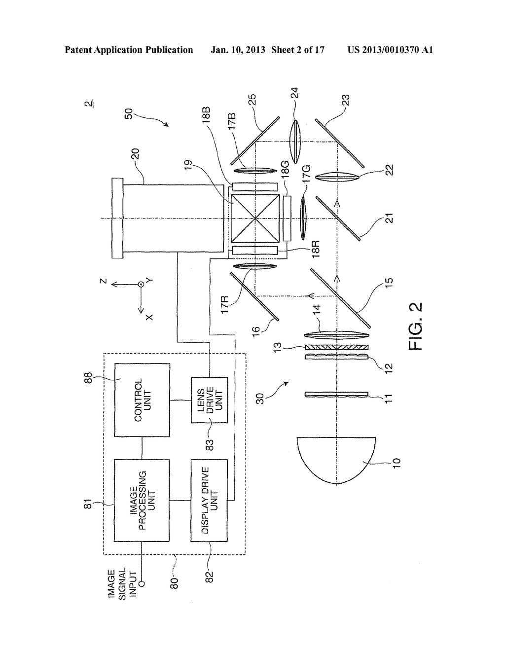 OPTICAL PROJECTION SYSTEM AND PROJECTOR INCLUDING THE SAME - diagram, schematic, and image 03