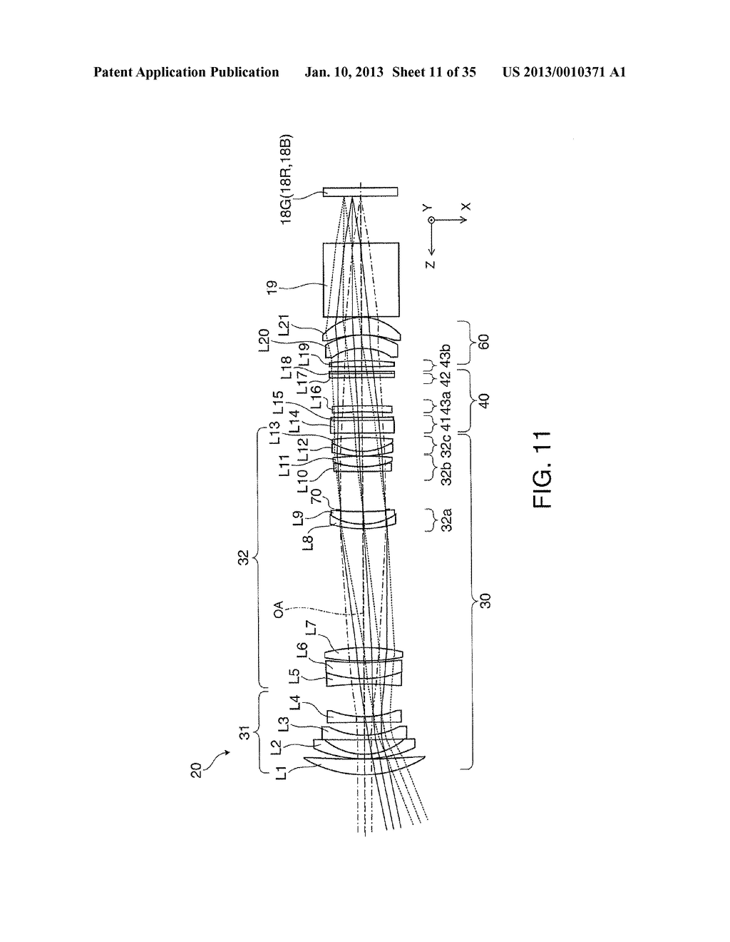 OPTICAL PROJECTION SYSTEM AND PROJECTOR INCLUDING THE SAME - diagram, schematic, and image 12