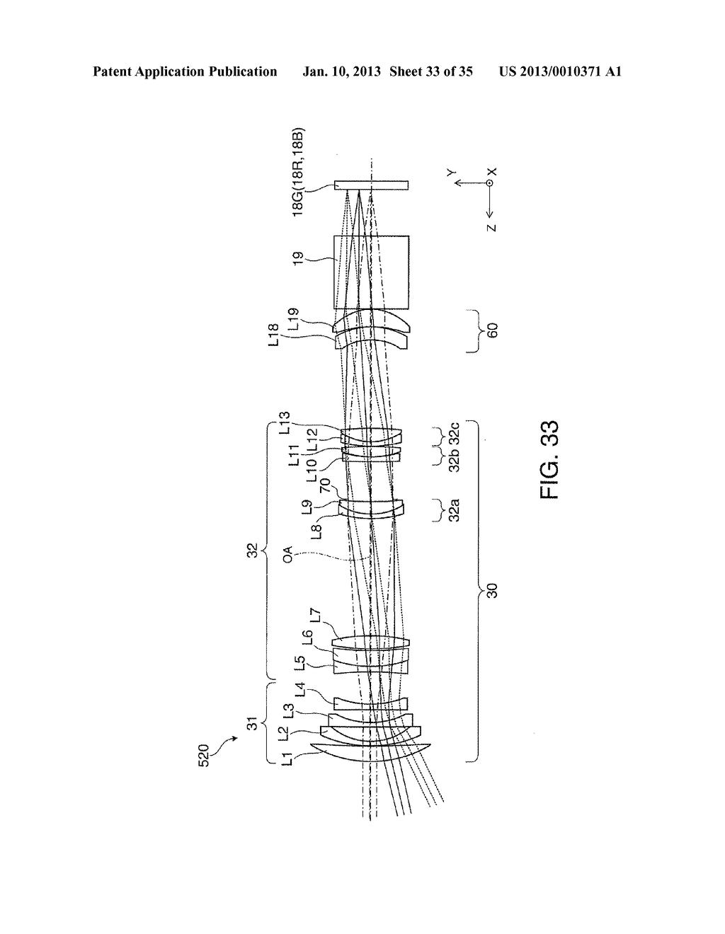 OPTICAL PROJECTION SYSTEM AND PROJECTOR INCLUDING THE SAME - diagram, schematic, and image 34