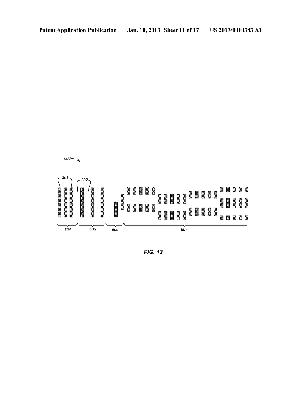 PATTERNED MEDIA WITH AN ALTERNATING SERIES OF CONCENTRIC SERVO ZONES AND     OVERLAP ZONES - diagram, schematic, and image 12