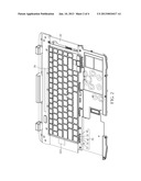 KEYBOARD FIXING STRUCTURE FOR FIXING A KEYBOARD AND PORTABLE ELECTRONIC     DEVICE THEREWITH diagram and image