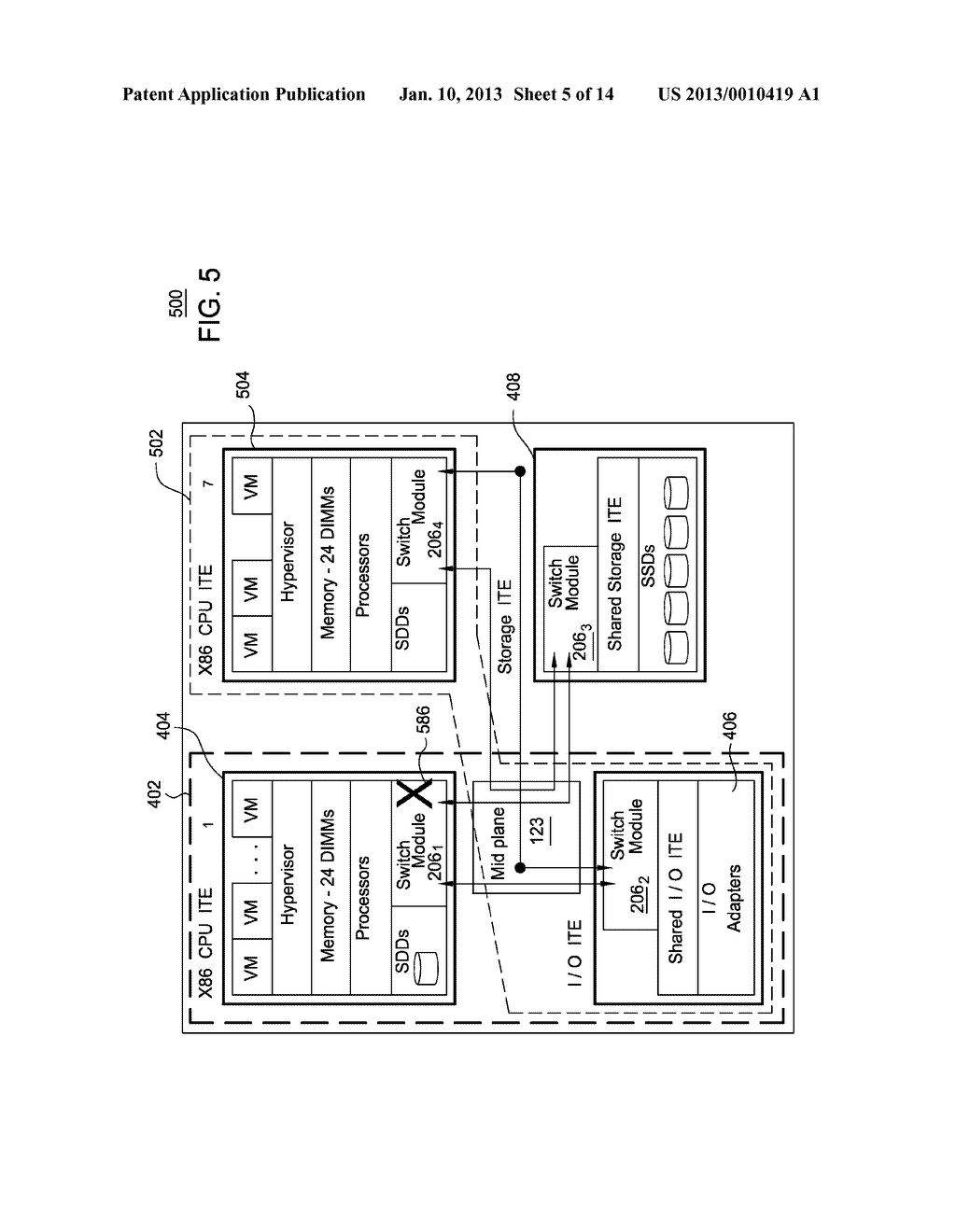 REDUCING IMPACT OF REPAIR ACTIONS FOLLOWING A SWITCH FAILURE IN A SWITCH     FABRIC - diagram, schematic, and image 06