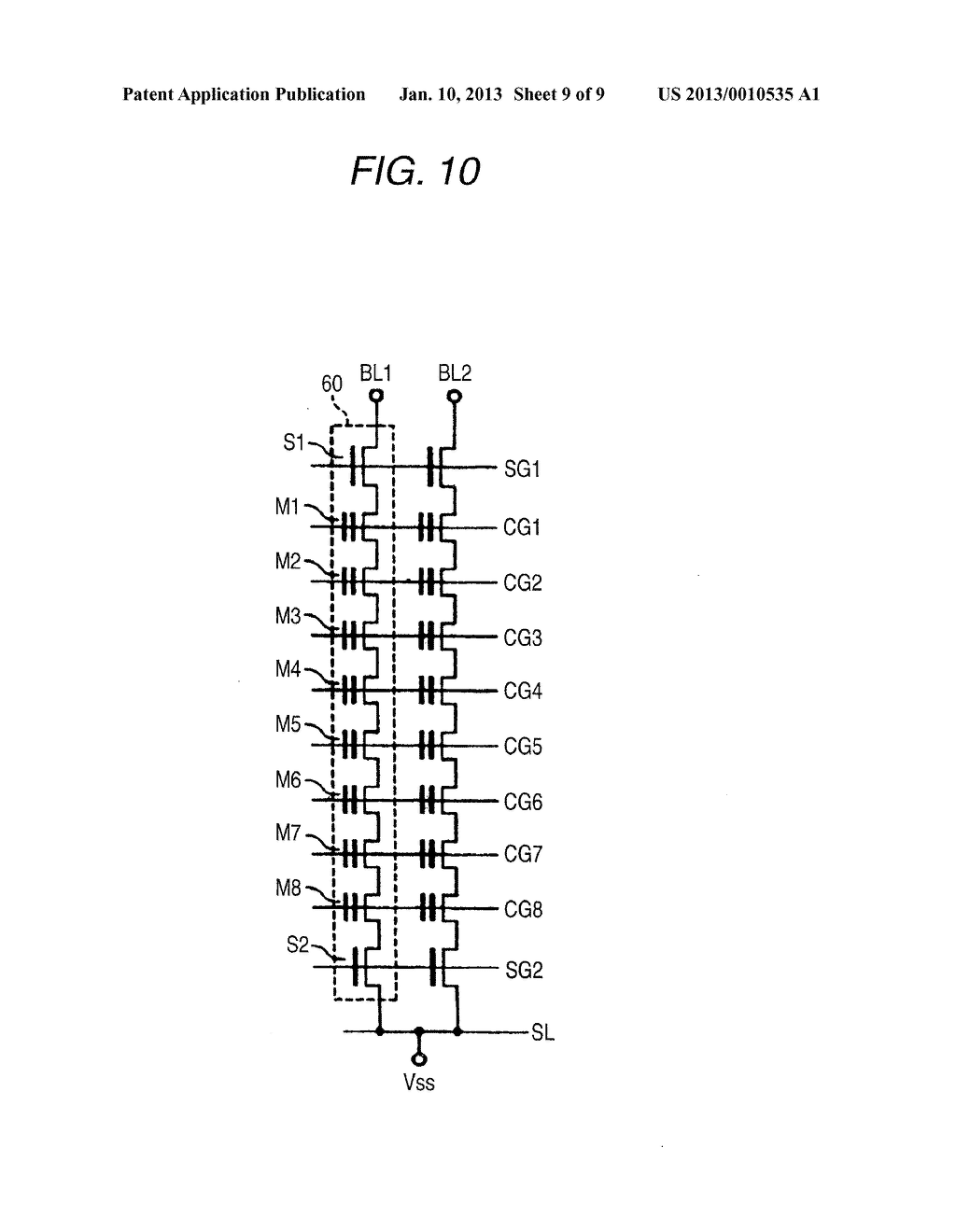 NONVOLATILE SEMICONDUCTOR MEMORY ELEMENT, NONVOLATILE SEMICONDUCTOR     MEMORY, AND METHOD FOR OPERATING NONVOLATILE SEMICONDUCTOR MEMORY ELEMENT - diagram, schematic, and image 10