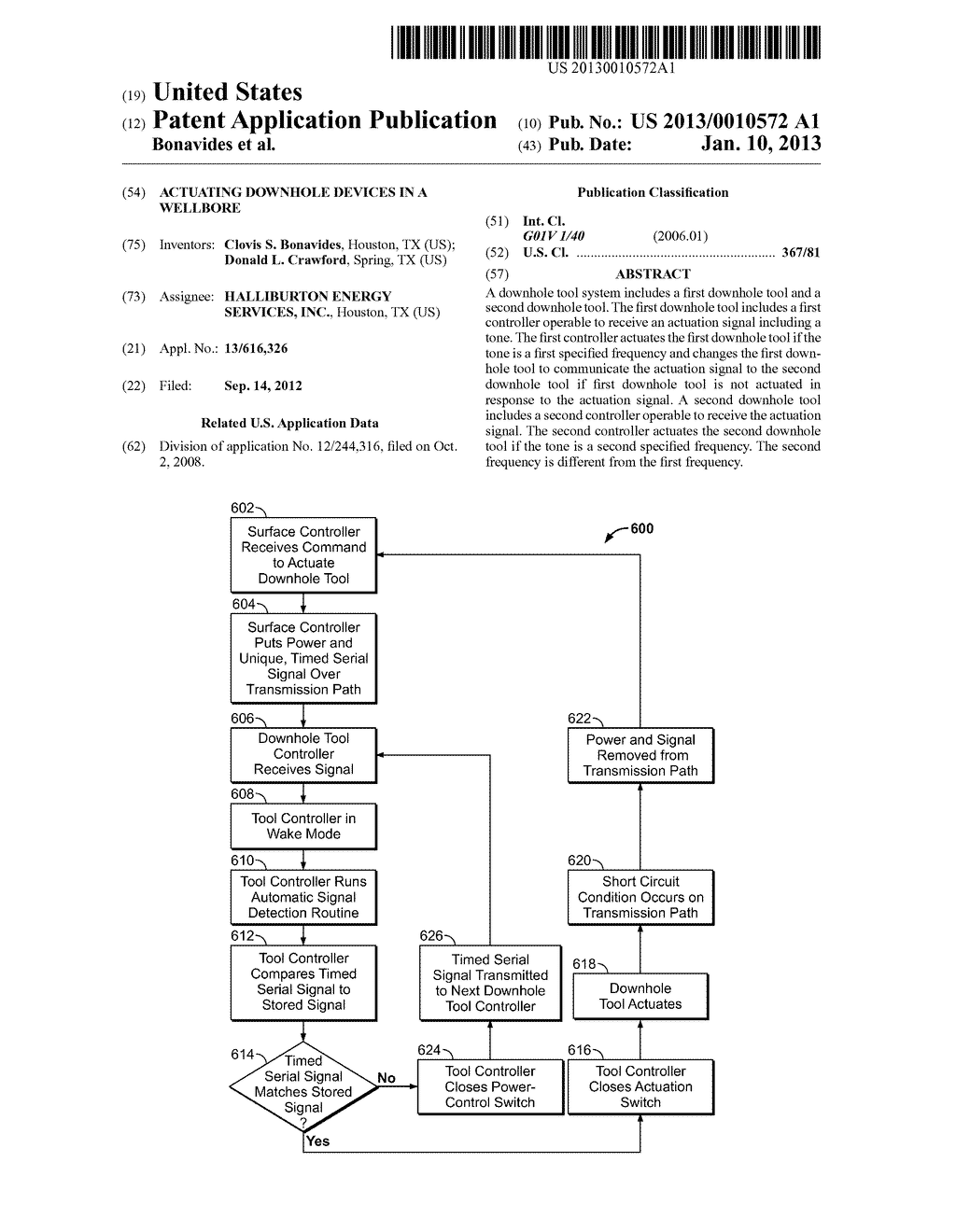 ACTUATING DOWNHOLE DEVICES IN A WELLBORE - diagram, schematic, and image 01