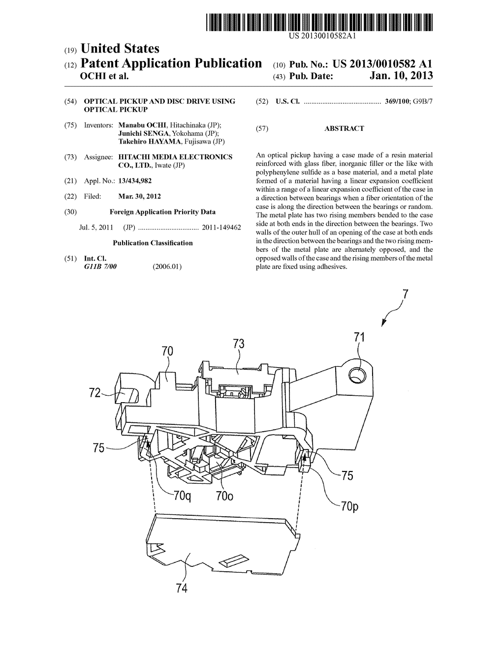 OPTICAL PICKUP AND DISC DRIVE USING OPTICAL PICKUP - diagram, schematic, and image 01