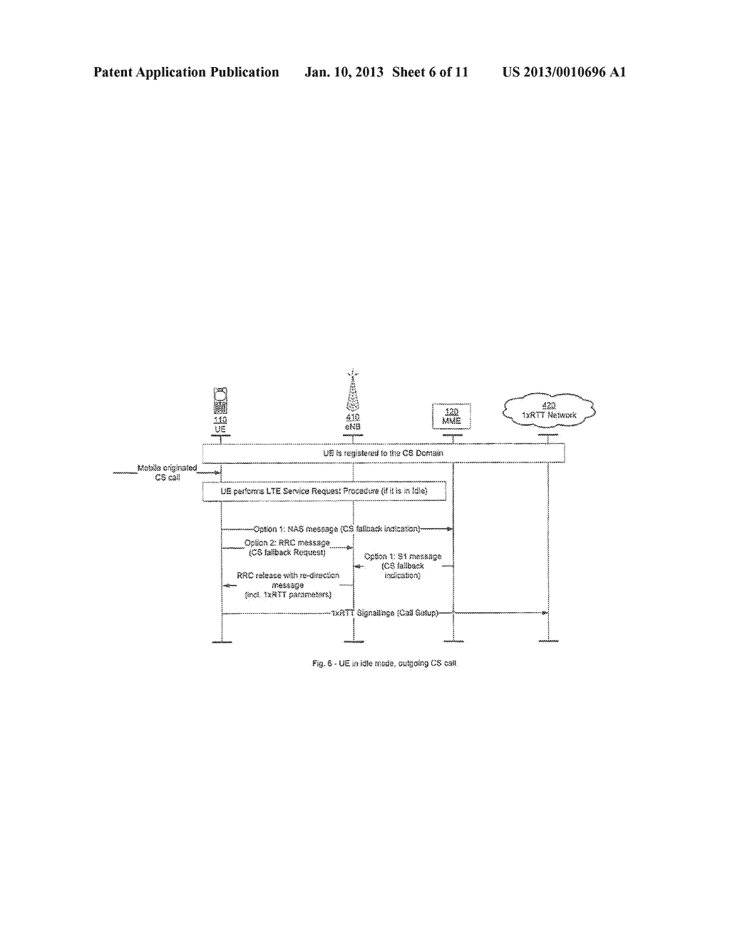 METHOD AND AN ARRANGEMENT FOR LEGACY FALLBACK BETWEEN COMMUNICATION     NETWORK SYSTEMS - diagram, schematic, and image 07