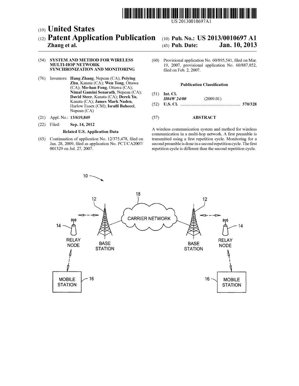 SYSTEM AND METHOD FOR WIRELESS MULTI-HOP NETWORK SYNCHRONIZATION AND     MONITORING - diagram, schematic, and image 01