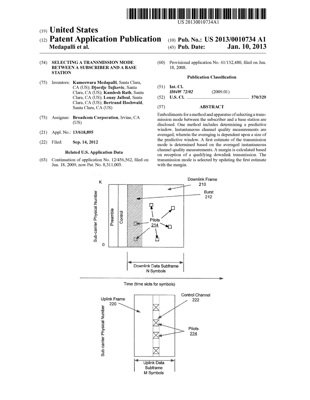 SELECTING A TRANSMISSION MODE BETWEEN A SUBSCRIBER AND A BASE STATION - diagram, schematic, and image 01