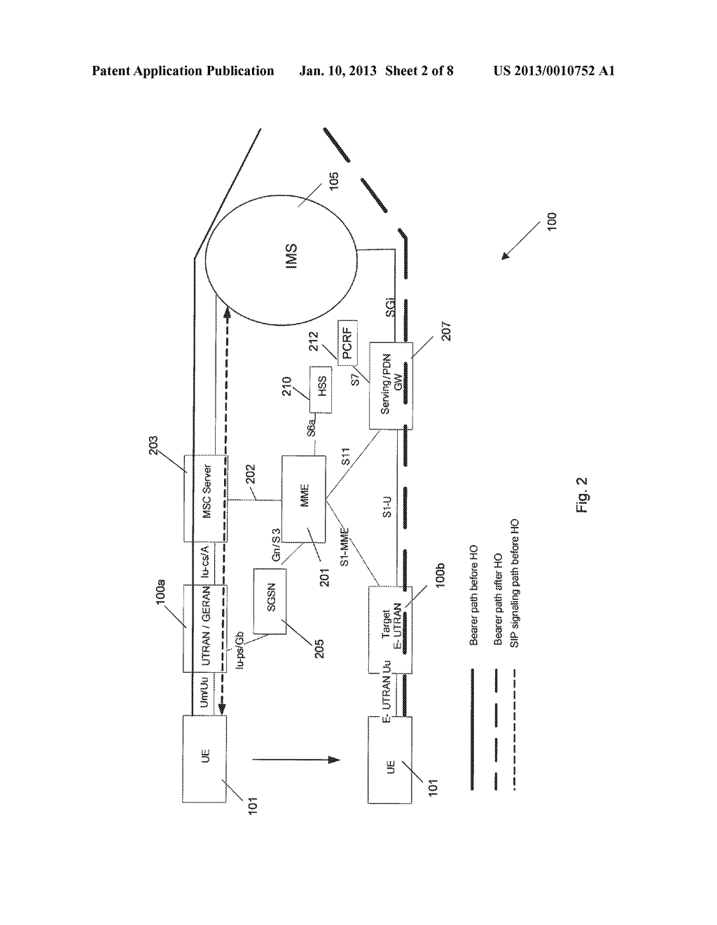 Method and Device For Handling Handover of a Communications Service - diagram, schematic, and image 03