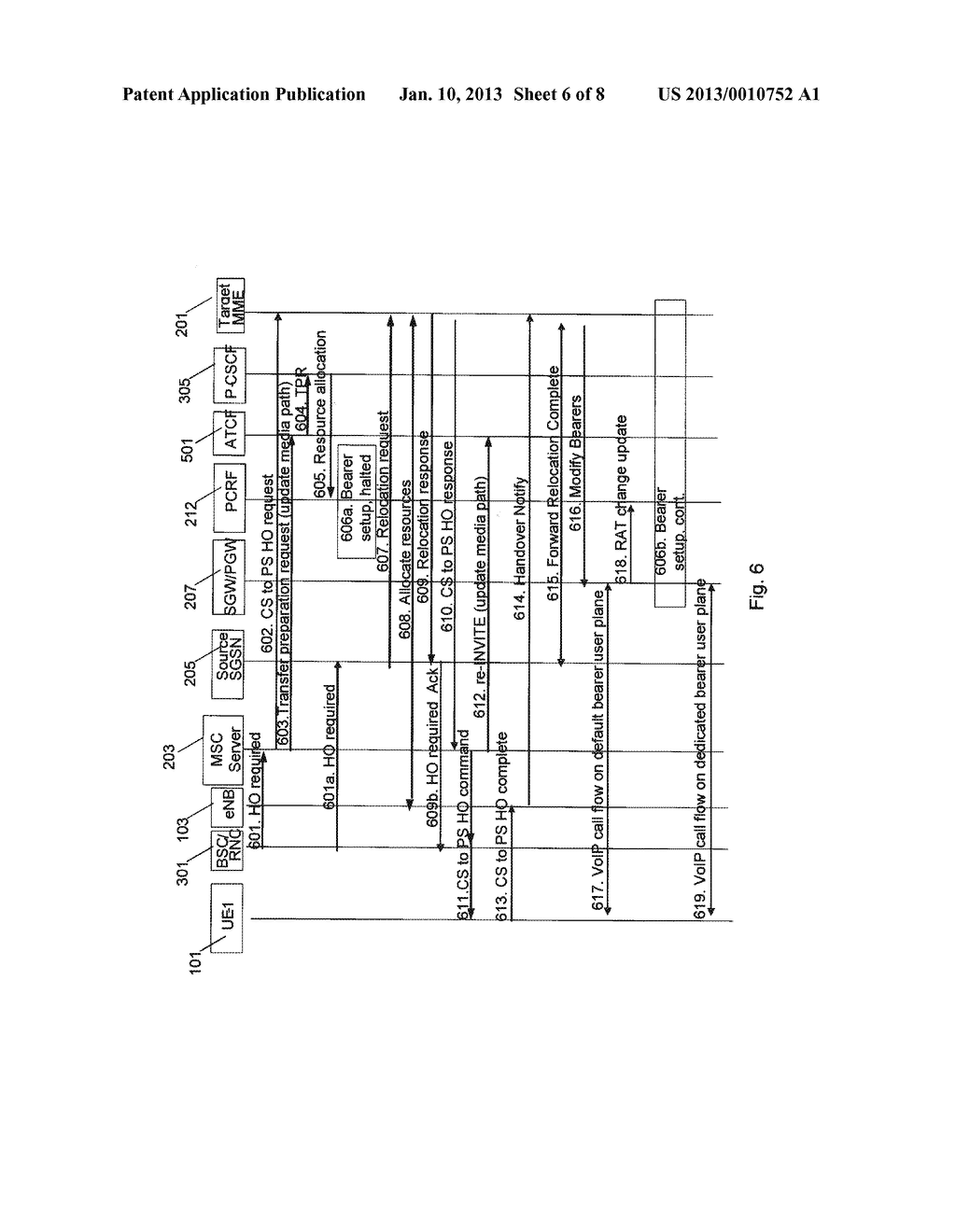 Method and Device For Handling Handover of a Communications Service - diagram, schematic, and image 07