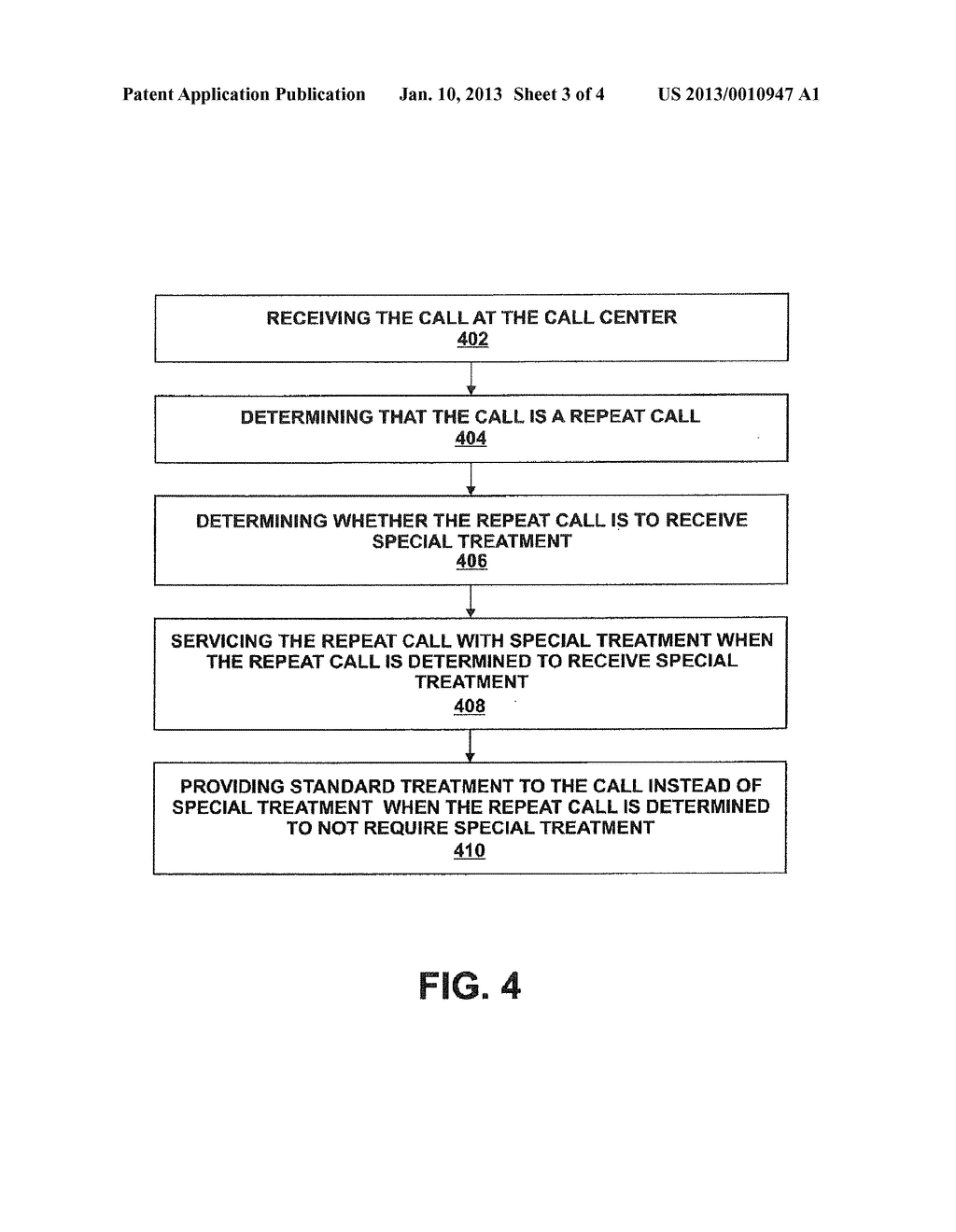 System and Method of Determining Call Treatment of Repeat Calls - diagram, schematic, and image 04