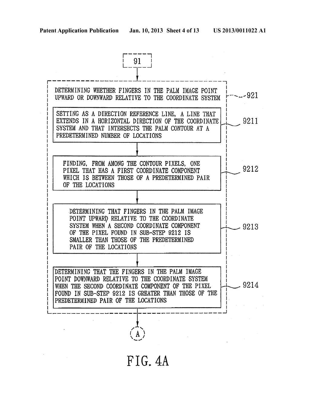 Method and Computer Program Product for Extracting Feature Vectors from a     Palm Image - diagram, schematic, and image 05