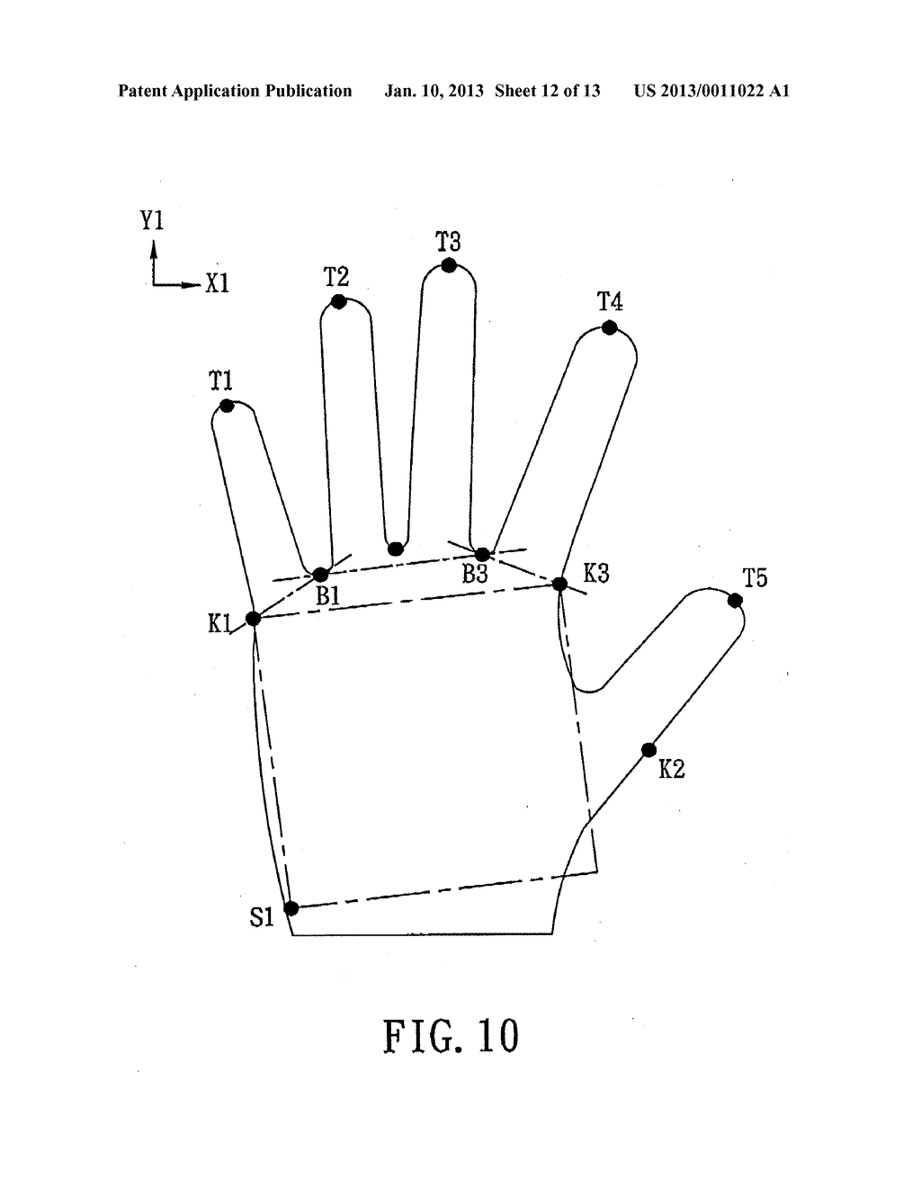 Method and Computer Program Product for Extracting Feature Vectors from a     Palm Image - diagram, schematic, and image 13