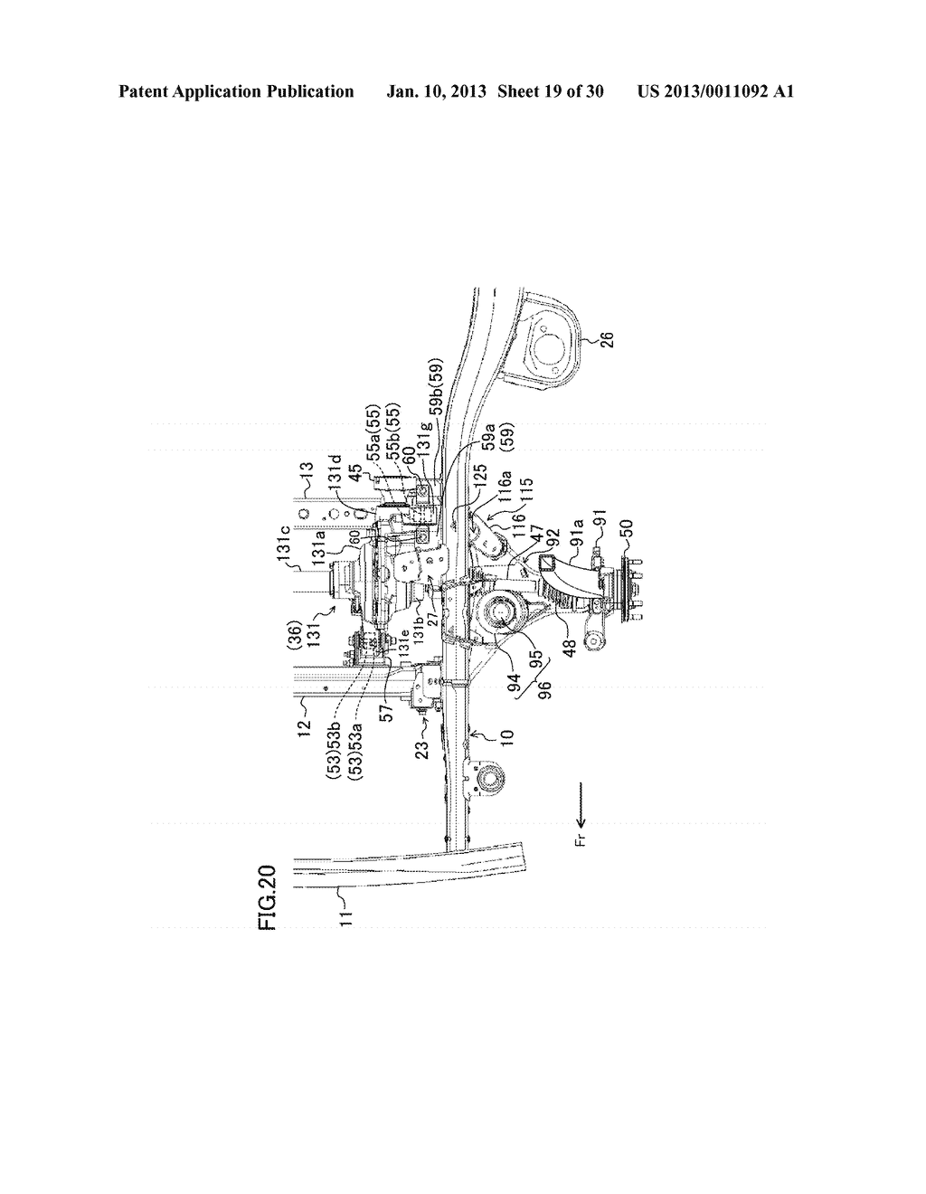 ATTACHMENT STRUCTURE OF PROPELLER SHAFT TO CROSS-MEMBER - diagram, schematic, and image 20