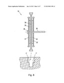 METHOD AND DEVICE FOR INTRODUCING A PIPE FOR OPTICAL CABLES INTO A SOLID     LAYING FOUNDATION diagram and image