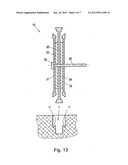 METHOD AND DEVICE FOR INTRODUCING A PIPE FOR OPTICAL CABLES INTO A SOLID     LAYING FOUNDATION diagram and image