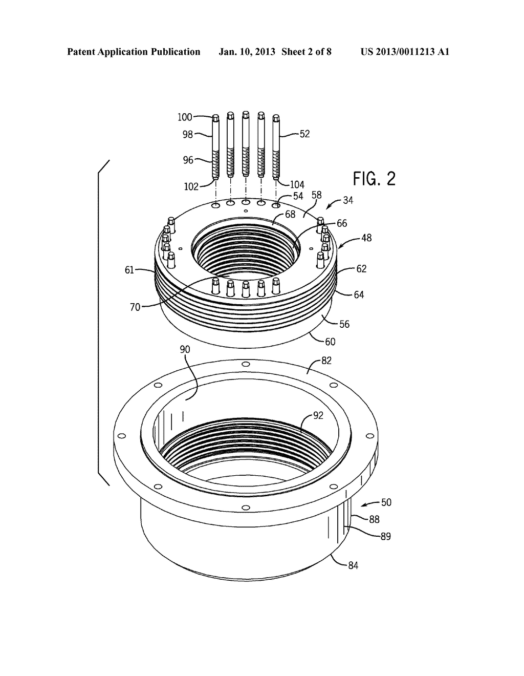 LOCKING NUT ASSEMBLY FOR A CONE CRUSHER - diagram, schematic, and image 03