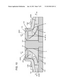 MOLD FOR A CENTRIFUGAL IMPELLER, MOLD INSERTS AND METHOD FOR BUILDING A     CENTRIFUGAL IMPELLER diagram and image