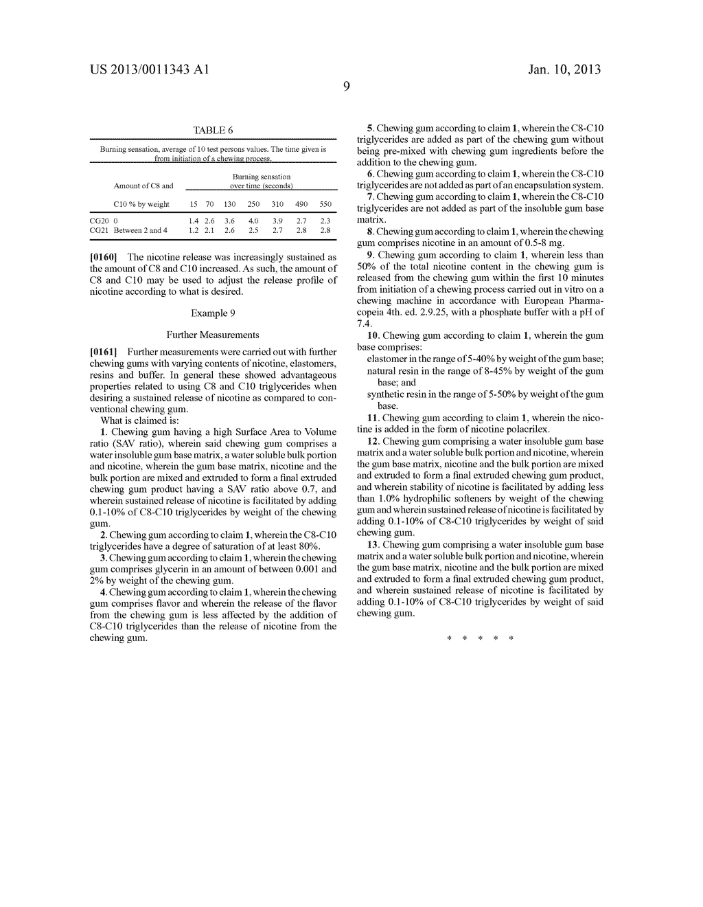 CHEWING GUM HAVING SUSTAINED RELEASE OF NICOTINE - diagram, schematic, and image 10